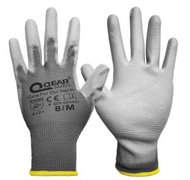 PU塗掌防滑透氣勞工手套一對 灰