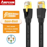 AMPCOM CAT8 Ethernet Cable 40Gbps Super Speed RJ45 CAT8 Network Cable Gold Plated Connector  S/FTP R