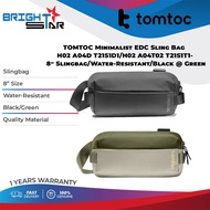 TOMTOC Minimalist EDC Sling Bag H02 A04D T21S1D1/H02 A04T02 T21S1T1- 8" Slingbag/Water-Resistant/Bla