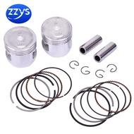 2 sets Motorcycle Piston Kit STD 53mm 53.25mm 53.75mm 54mm Pin 15mm KR3 for Honda CA250 CM250 CA CM 