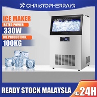 3 Years Warranty🔥50KG&100KG ice cube maker/330W ice maker machine/commercial ice maker/mesin ais bat