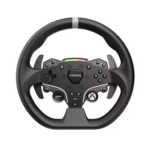 MOZA Racing ESX bundle Steering Wheel for Xbox with 22 Customizable Buttons Durable ISF PU Grips and
