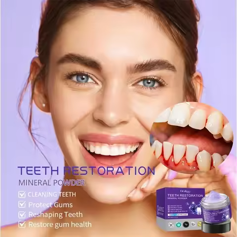 Rapid gum repair mineral powder effectively beautifies teeth and relieves tooth damage