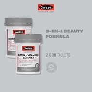 [Twin Pack] Swisse Ultiboost Biotin + Vitamin C Complex 30 Tabs
