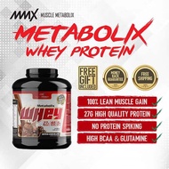 MMX METABOLIX WHEY PROTEIN 6 lbs/2.7KG 27G Protein Supplement Cutting Lean Gain Muscle Made in Halal