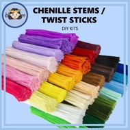 100pcs+/-Chenille Stems Colorful Twist Sticks Diy Material For Art and Craft Dawai Bulu 扭扭棒