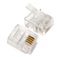 VC RJ11 TELEPHONE CONNECTOR 4 PIN 100 PCS PACK