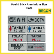 Peel & Stick Aluminium Sign Plate