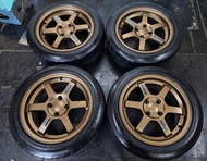 แม็กแต่งมือ2 TE37 ขอบ15"4รู100 กว้าง7 Off35 งานไทย ใส่ใส่เก๋ง 4รูได้ทุกรุ่นช