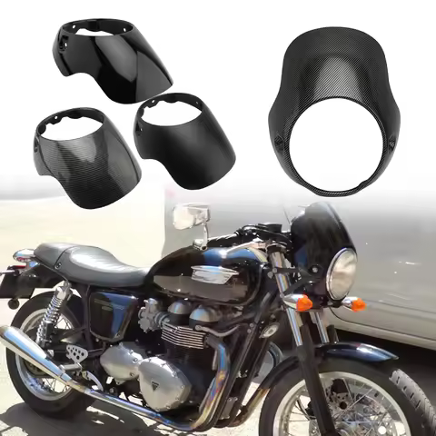 Motorcycle Headlight Cafe Racer Flyscreen Surround Front head windshield classic for Triumph Bonnevi
