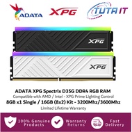 ADATA XPG SPECTRIX D35G 8GB DDR4 3200MHZ / 16GB ( 8*2) 3600MHZ DDR4 3600MHZ RGB GAMING RAM ( BLACK /