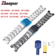Solid Stainless Steel Watchband Strap For Casio GST-W300G W300 S300G S300 S210B S100G S110 W100G W11