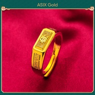 ASIX GOLD แหวนทองแท้ แหวนทอง ทอง 24K  แหวนผู้ชาย แหวนผู้ชายเท่ ไม่ดำ ไม่ลอก การประกันคุณภาพ แหวนพร รับแหวนรวย สามสไตล์
