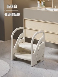 寶寶洗手階梯凳丨兒童盥洗台踩腳凳丨浴室增高凳丨幼兒扶手樓梯墊腳凳【平行進口】