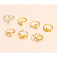 Jewelry Anti-Rust Diamond Ring Fuji Titanium Balqis0125 C37 Women's Gold Plated Anti-Rust Ring Cool 