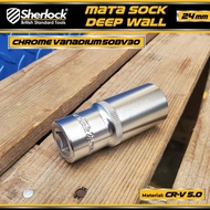 MATA Long Socket Bit 1/2" Drive 6 PT/ Deep Wall Socket Sherlock 24 mm