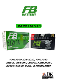 FB Battery FTZ10S แบตเตอรี่สำหรับรถมอเตอร์ไซด์ BIGBIKE / แบตเตอรี่แบบแห้ง / แบตมือหนึ่ง 100% / แบตให