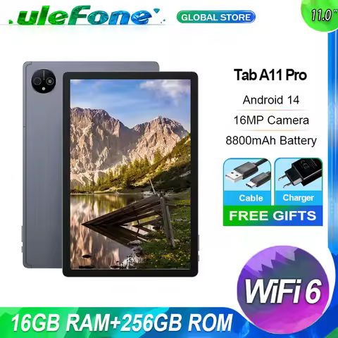 Ulefone Tab A11 Pro,16(8+8)Гб + 128ГБ/256 ГБ,Android 14 Tablet,8800 мАч, 16 МП, 11" FHD+,Octa Core,4