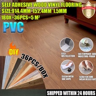 [2025 New Upgrade] GRAB-GO Wood Vinyl Flooring Waterproof Self-adhesive 36pcs/53.8 sqft Floor Sticke