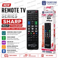 ORIGINAL REMOTE TV LED SHARP REMOTE TV LCD SHARP CHUNGHYUNG HD-SH001 REMOTE UNIVERSAL TV SHARP