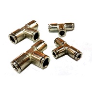 [SG Stock] 3 way metal quick fitting coupling M-4 M-5 M-6 M-8 M-10 M-12 (Made in France)
