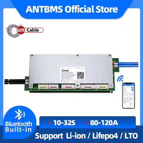 ant smart bms 10S 13S 14S 16S 20S 22S 32S Li-ion LiFePo4 LTO 18650 Battery 80A 100A 120A 325A 24V 36