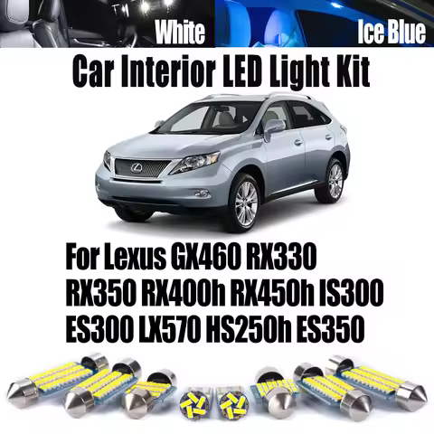Car LED Interior Ceiling Light Kit Canbus For Lexus GX460 RX330 RX350 RX400h RX450h IS300 ES300 LX57