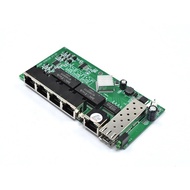 Wanglink-6-Port Gigabit Desktop POE Switch, 4-Port PoE + 1Giga Uplink +1 Gigabit SFP Fiber Switch, P