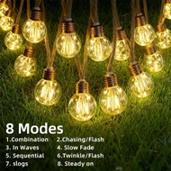 Solar Vintage Round Bulb - IP44 Waterproof Outdoor Party Decor Mentol Solar Vintage Bulat - Lampu Hi