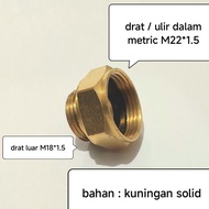 MESIN M22*1.5 threaded converter ISO thread metric to external thread M18*1.5 jet cleaner M18 * 1.5 