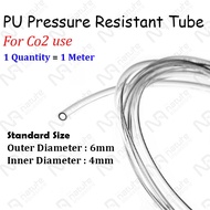 PU Pressure Resistant Tube For Aquarium CO2 System 6MM (1 Meter) - PU tube, PU hose, CO2 Hose