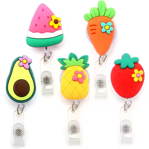 The Sunny Fruit And Vegetable Style Retractable Card Holder Badge Reel Nurse Exhibition Enfermera Gi