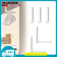 amleso 5Pcs Clothes Drying Rack Clothing Hanger Wall Mount Space Saving Punch Free Clothes Hanger fo