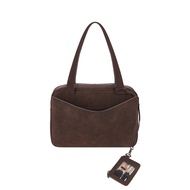 JANDRESS | กระเป๋าเดินทางสีน้ำตาล Suede ขนาดใหญ่