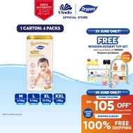 Skinature Pants by Drypers Baby Pants Diapers M38/ L32/ XL26/ XXL22 (4 Packs) - Super Soft & Allerge