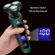Máy Cạo Râu Đa Năng 9D Shaver Màn Hình LED Mẫu Máy Cạo Râu 3 Lưỡi Cạo Sắc Bén Chống Nước Tặng Kèm 6 