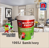 1065J SAMIK IVORY  1L / 5L /18L  NIPPON PAINT (EASYWASH) - INTERIOR PAINT /   Cat Rumah Dalam