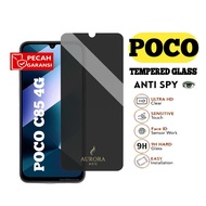 LAYAR Tempered Glass Anti Spy Privacy Screen Protector poco C85 C75 C71 C65 C61 C55 C55 C40 C31, Mob