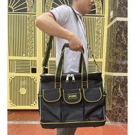 Tool bag with plastic bottom and square lid, size 17 inches (41x20x30cm)