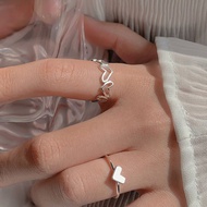 Love ring ring set 2 pcs unisex fashion rings Korean rings fashion rings