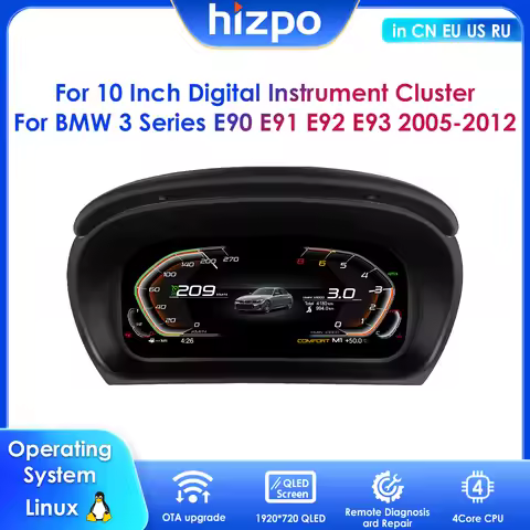 10 " Digital Car Dashboard For BMW 3 Series E90/E91/E92/E93 2005 2006 2007 - 2012 Instrument Cluster
