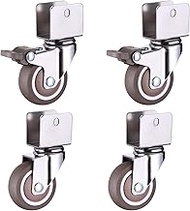 Furniture Castors Chair Caster,Office Chair Wheels,4pcs U-Bracket Furniture Caster,1.5 Inch Rubber W