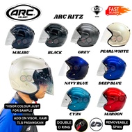 ARC RITZ PLAIN COLOUR OPEN FACE HELMET ARC HELMET ( HELMET ARC RITZ COLOUR PLAIN )
