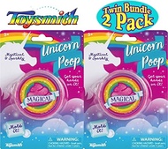 Toysmith Unicorn Poop Pink  u0026 Sparkly (Slime/Putty) Twin Set Bundle - 2 Pack