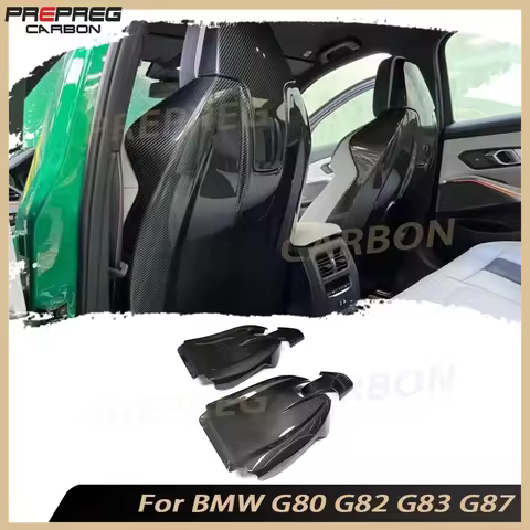 Prepreg Dry Carbon Car Interior Seat Back Covers Trims For BMW G80 M3 G82 G83 M4 G87 M2 X3M X4M F97 