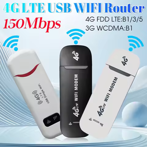 4G LTE USB Modem Dongle 150Mbps Wireless WiFi Router Mobile Broadband SIM Card Pocket Hotspot Home O