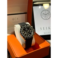Seiko mod black daytona