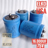 FREE ONGKIR ELKO 16000UF 75V USA KAPASITOR ELCO 16.000 16000 UF - C105