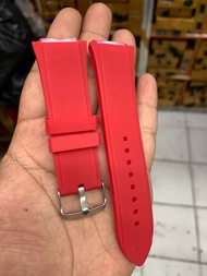 Strap Tali jam tangan Rubber Guess merah lembut