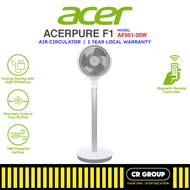 Acerpure Cozy F1 Air Circulator AF551-20W - Powerful 3D Airflow - Precise 12 Fan Speed - Energy Savi